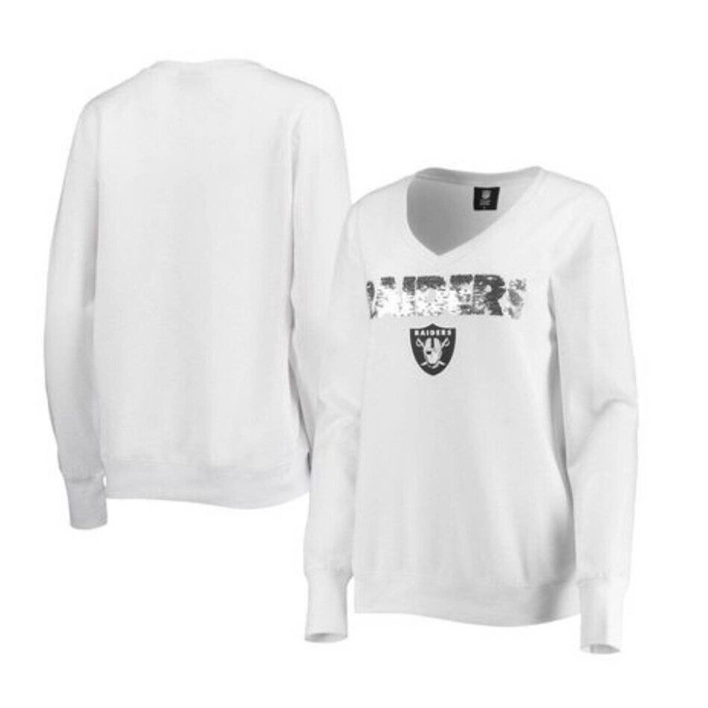 Women's Cuce Las Vegas Raiders Victory V-neck Sweater